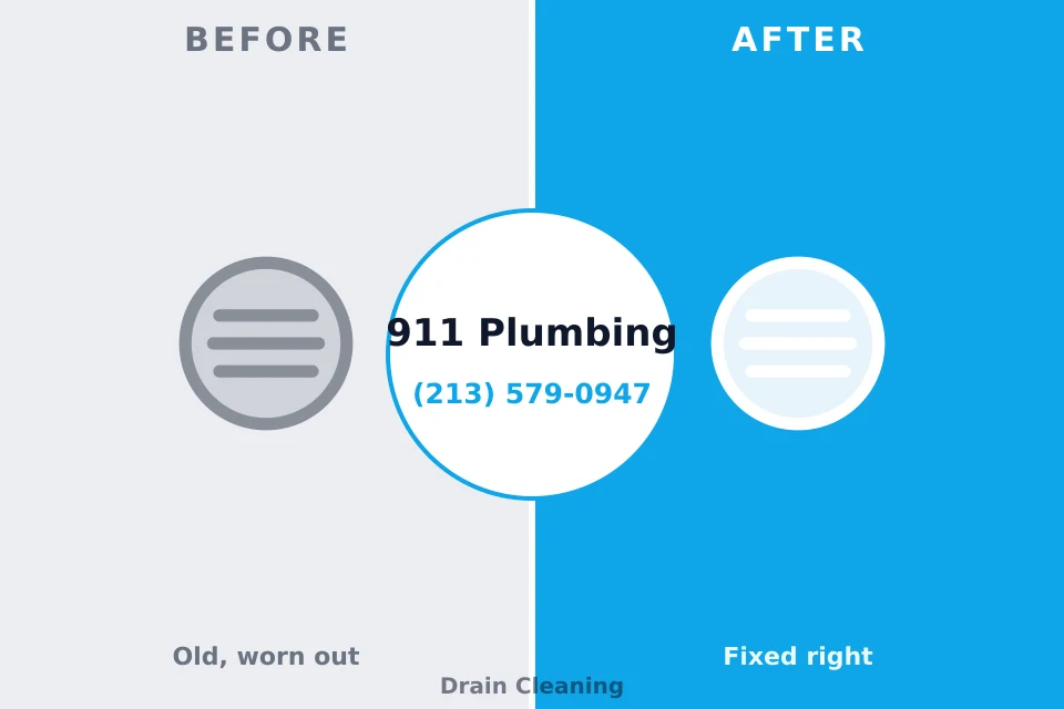 Before and after: plumbing repair Souderton, PA